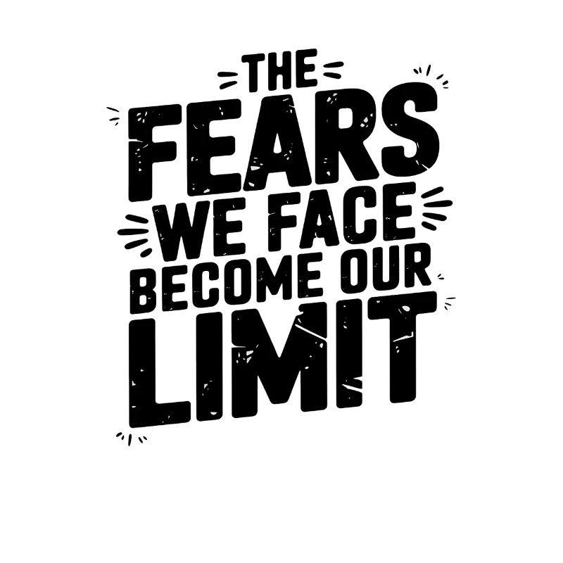 Angst wird zu unserem Limit Zitat-Design