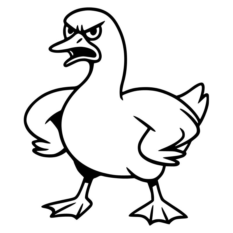 Angry goose