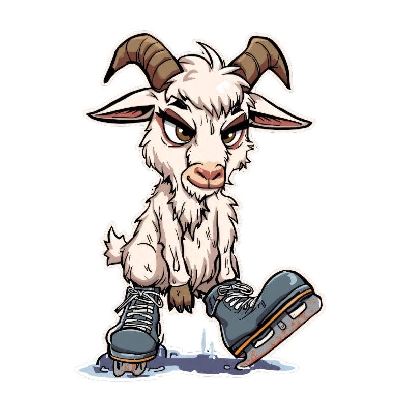 Grumpy goat skating