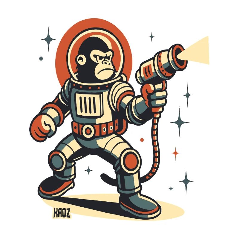 Space Monkey astronaute Blaster laser