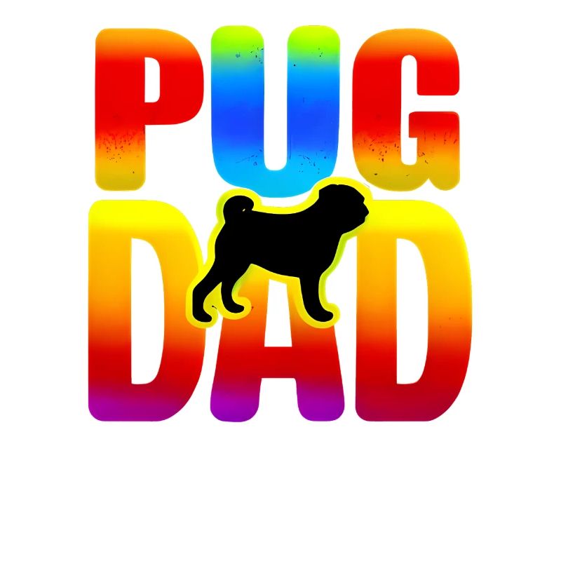 Pug Dad Rainbow Pitbull, Dog Lover 