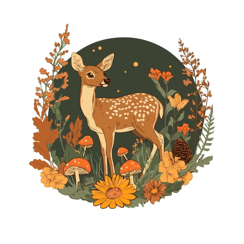 Cerfs d’automne dans le Waldkreis