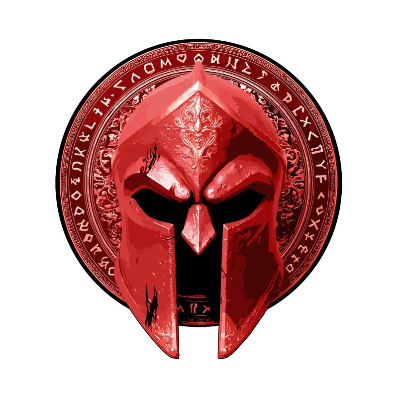 Spartaner Helm Gladiator Rot