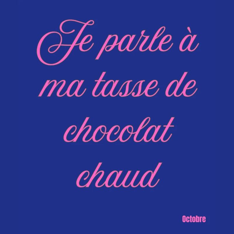 Pink Script Becher mit heißer Schokolade