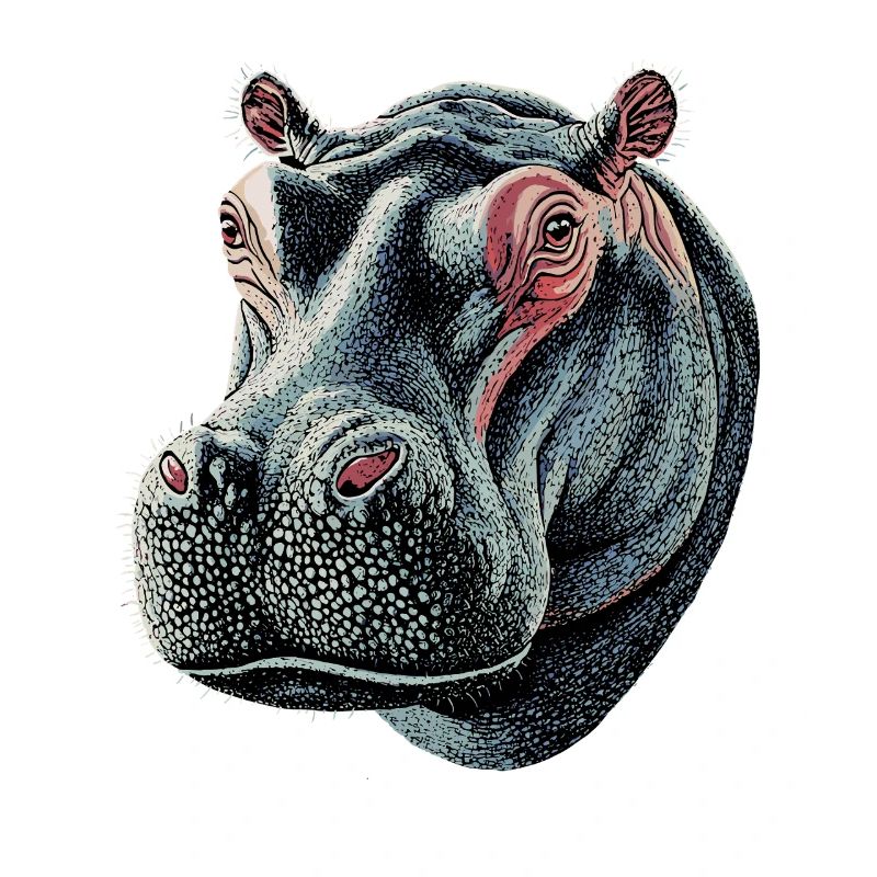 Nilpferd Flusspferd Mama Hippopotamus Cooles Hippo