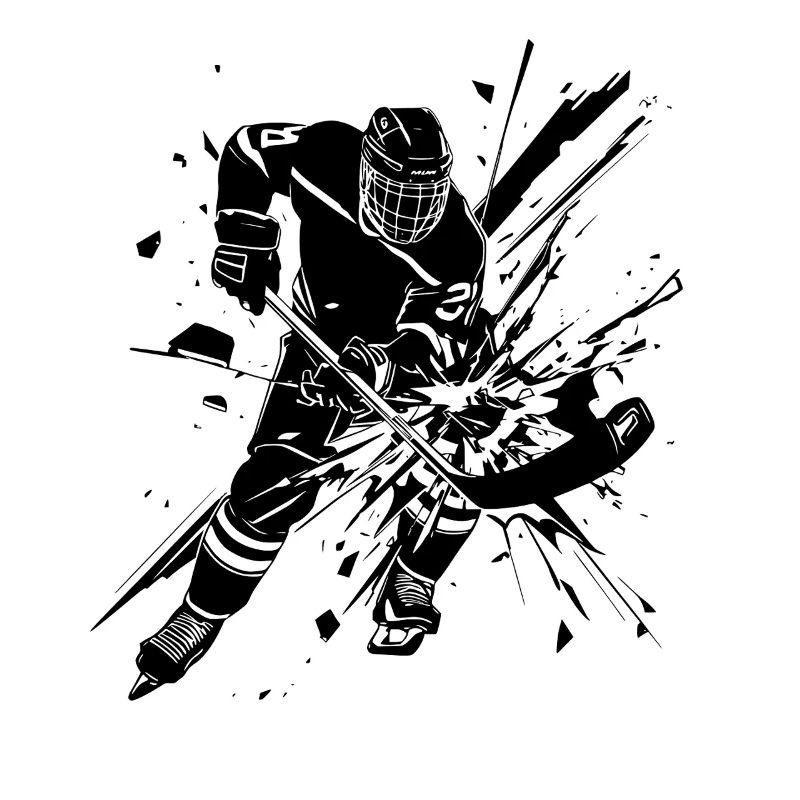 Kunst von Eishockeyspielern