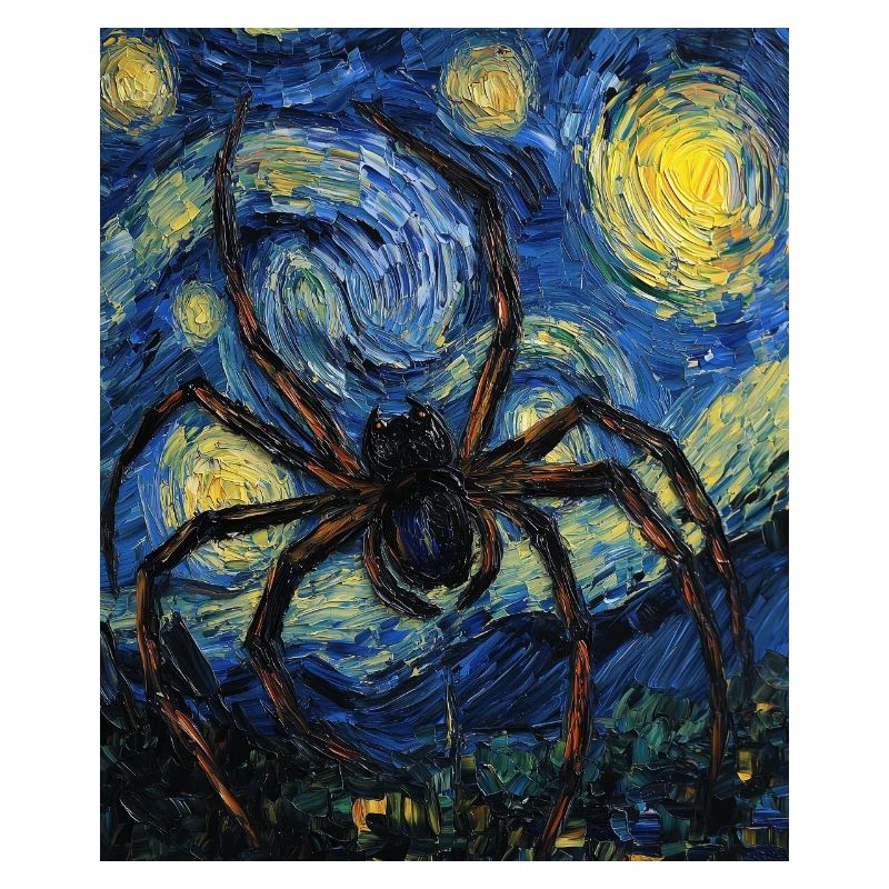araignées araignées Halloween style Van Gogh