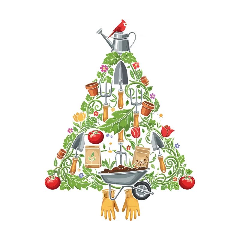 Garden Tool Triangle Design Christmas Tree