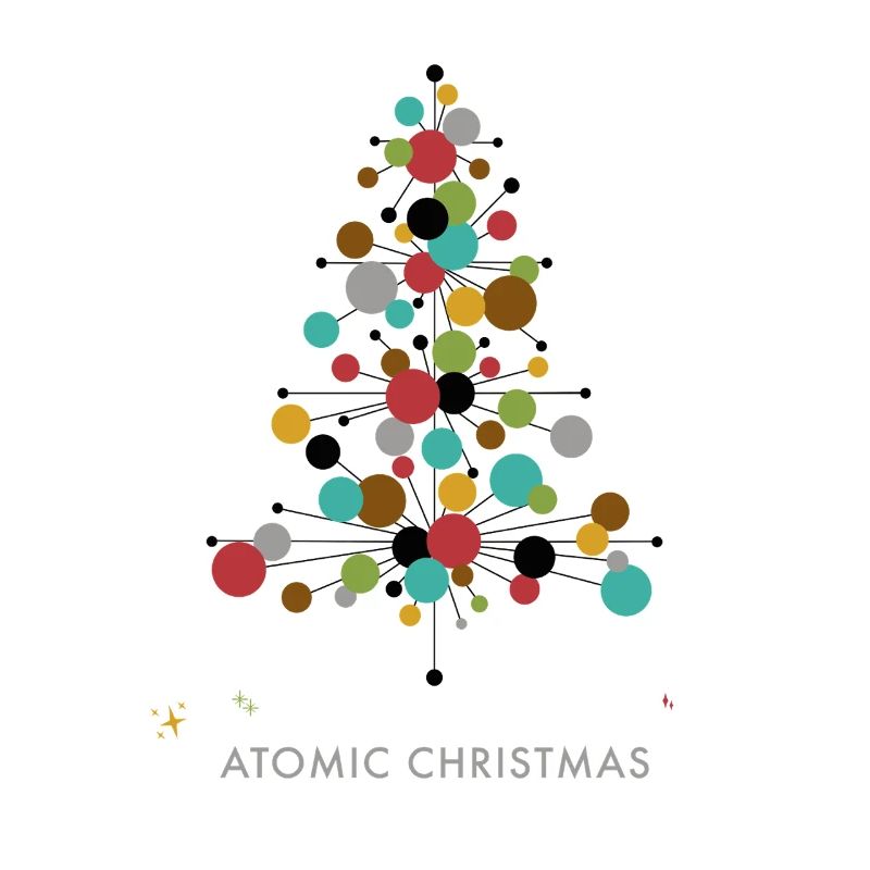 Noël atomique - Conception rétro d’arbre de Noël