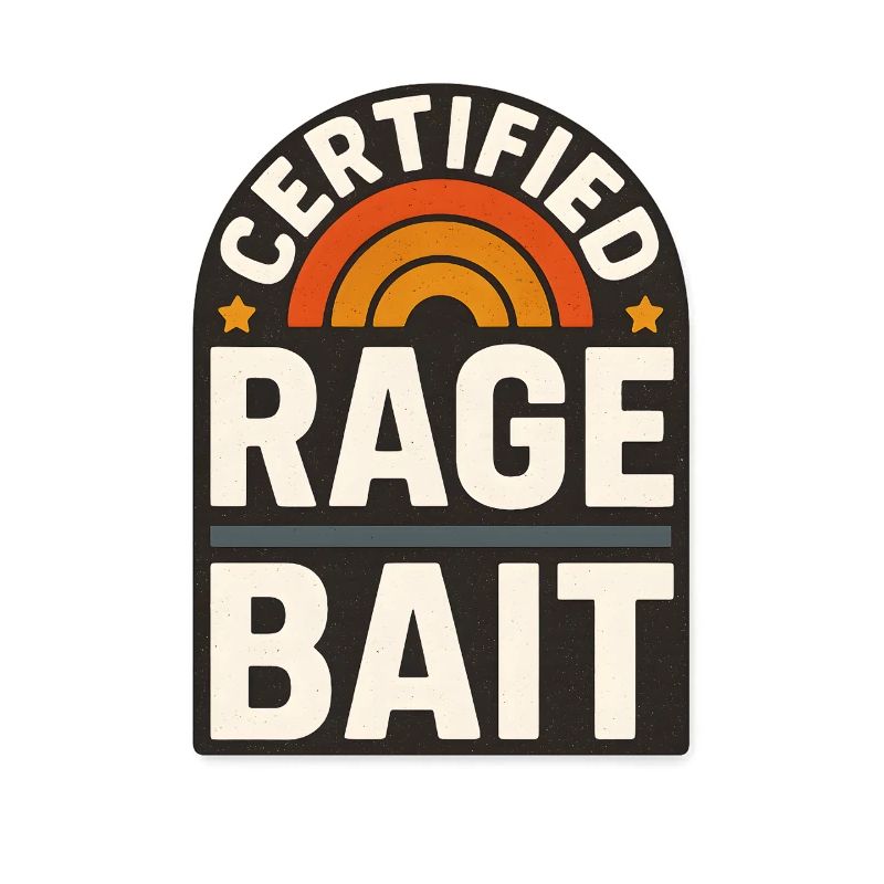Rage Bait Patch Lustiger Spruch