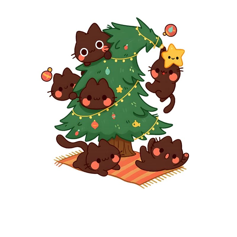 Arbre de Noël Kitty, Amour Chats