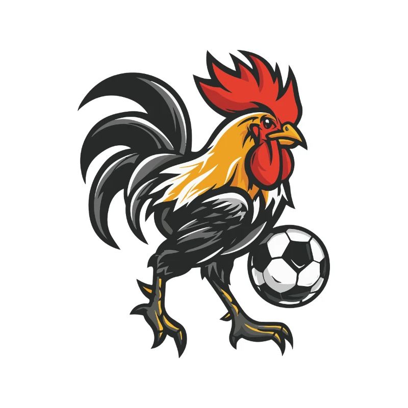 Kickerhahn Maskottchen