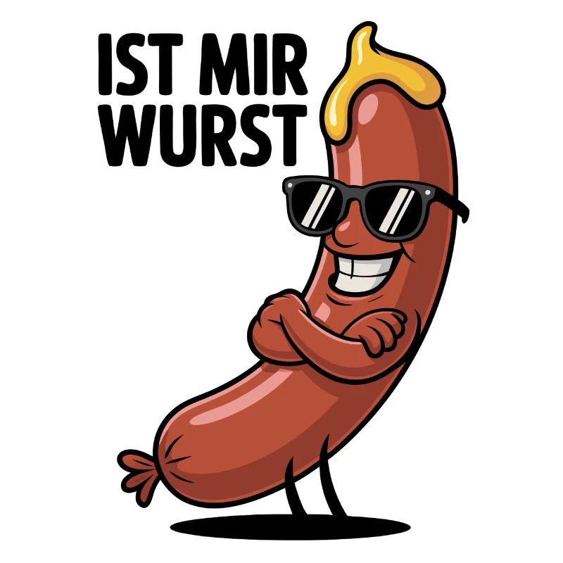 Wurstheld mit Sonnenbrille