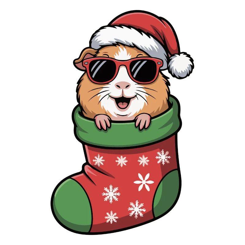 Hamster in Christmas boots