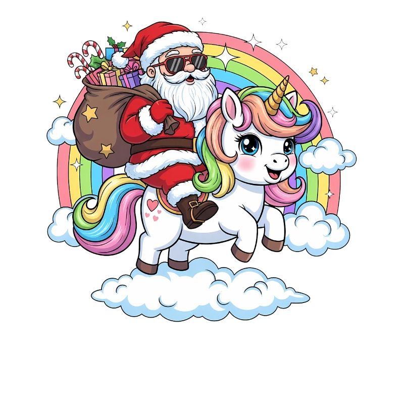 Weihnachtsmann Einhorn 