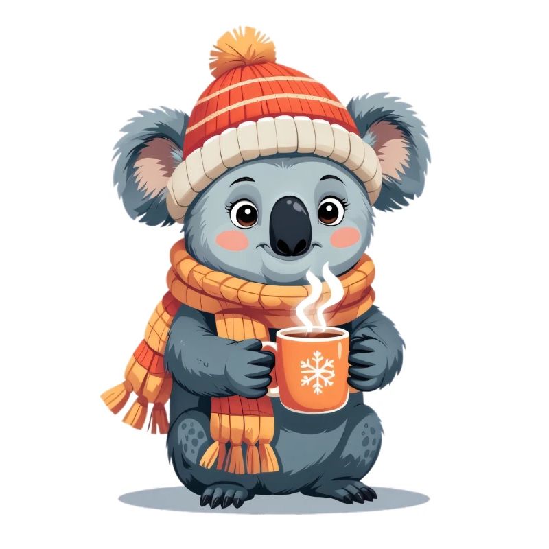 Winter Koala Cuddly Tea Mug