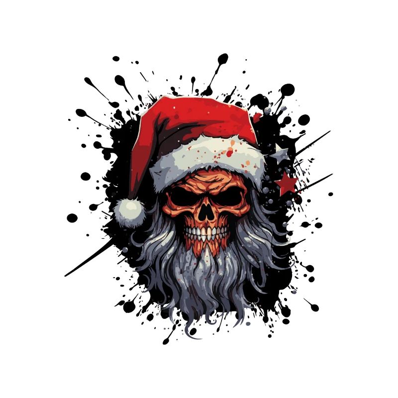 Santas Schädel Gothic Weihnacht