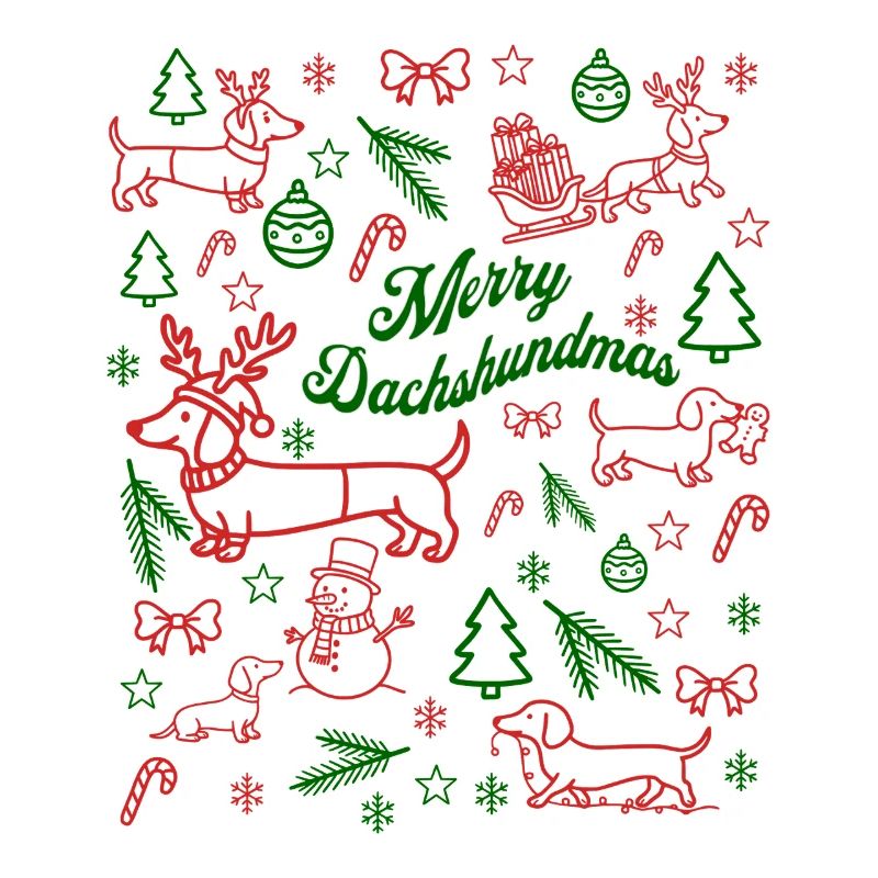 Dachshund Christmas Pattern