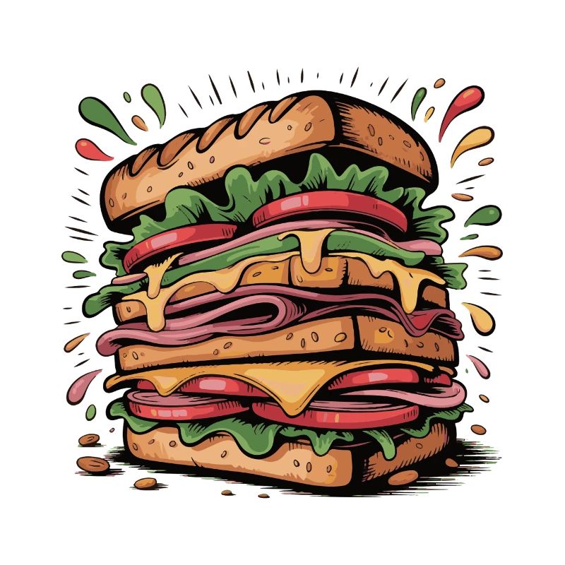 Burger Pop Art Explosion