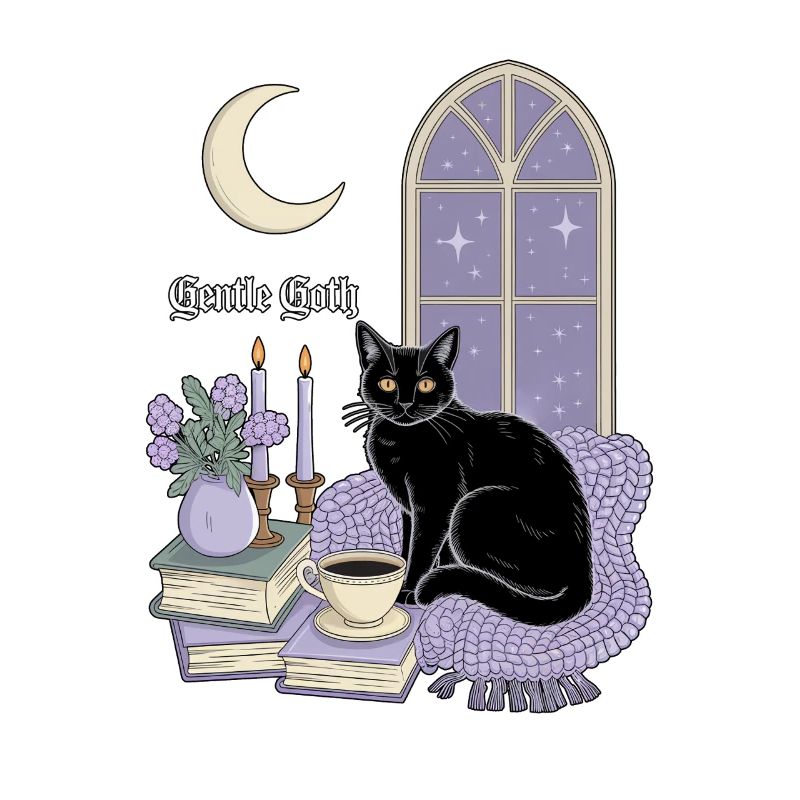 Gentle Goth Cozy Goth Cat