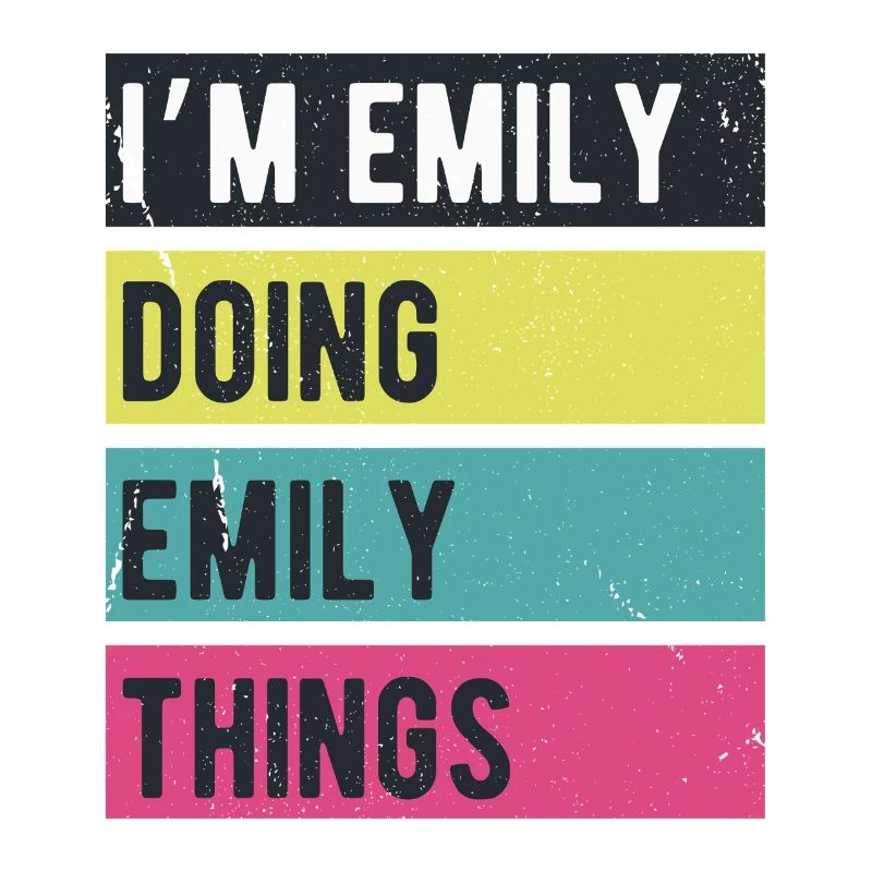 Ich bin Emily Mache Emily Dinge Retrofarben