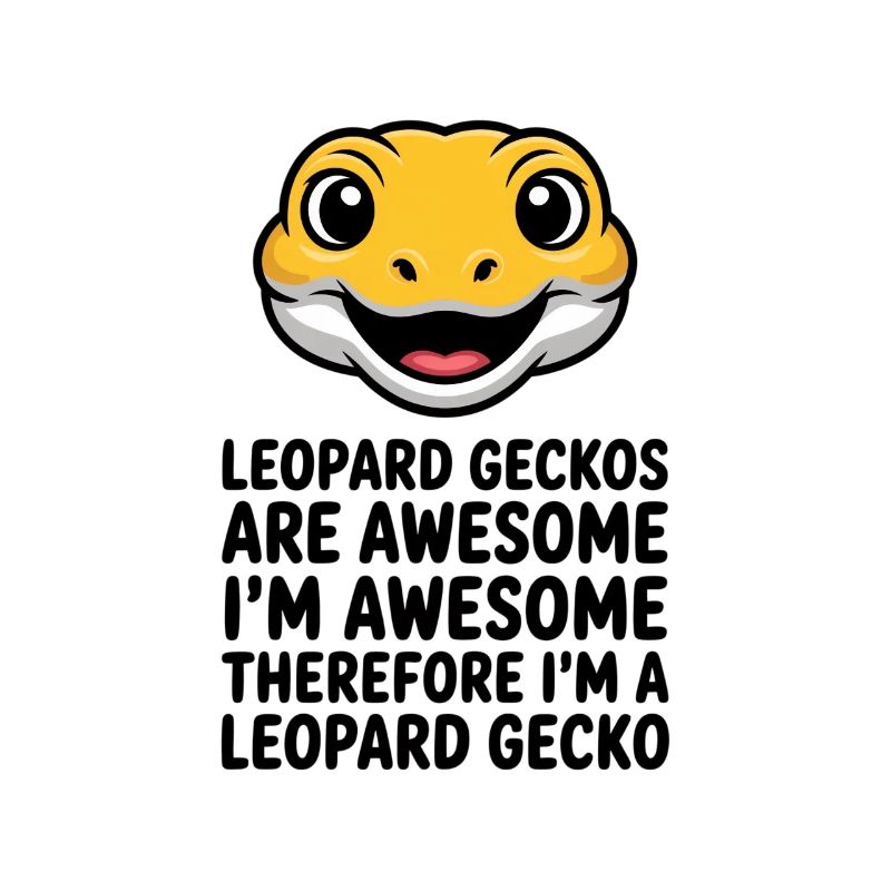 Sourire de dessin animé de gecko léopard