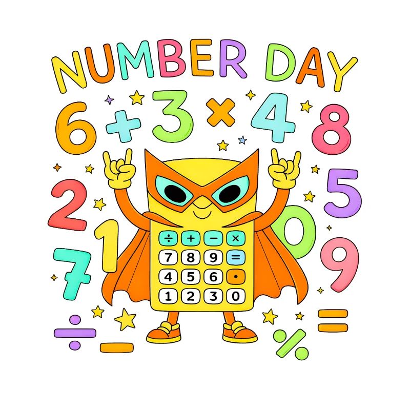 Nummer Tag Mathematik-Katzenrechner Held