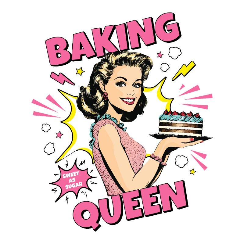 Cuisson Gâteau Cuisson Reine Cuisson Fée Boulanger Pop Art