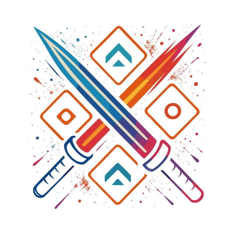Gaming Schwerter Neon