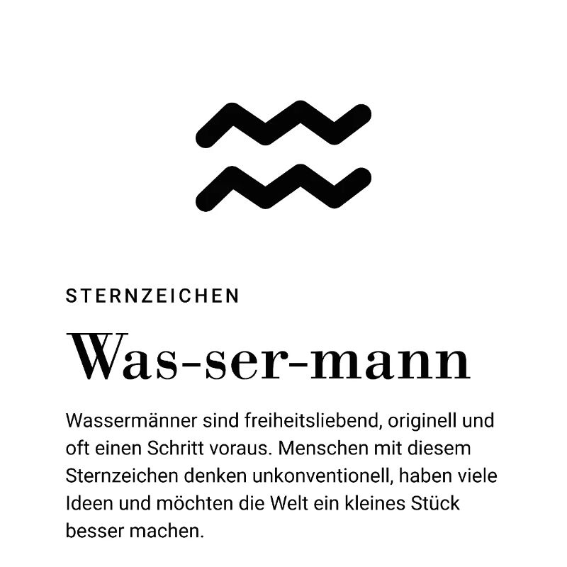 Sternzeichen Wassermann