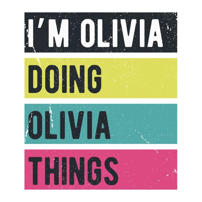 Ich bin Olivia und mache Olivia Dinge Retrofarben