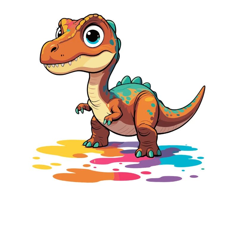 Bunter Dinosaurier Farbklecks