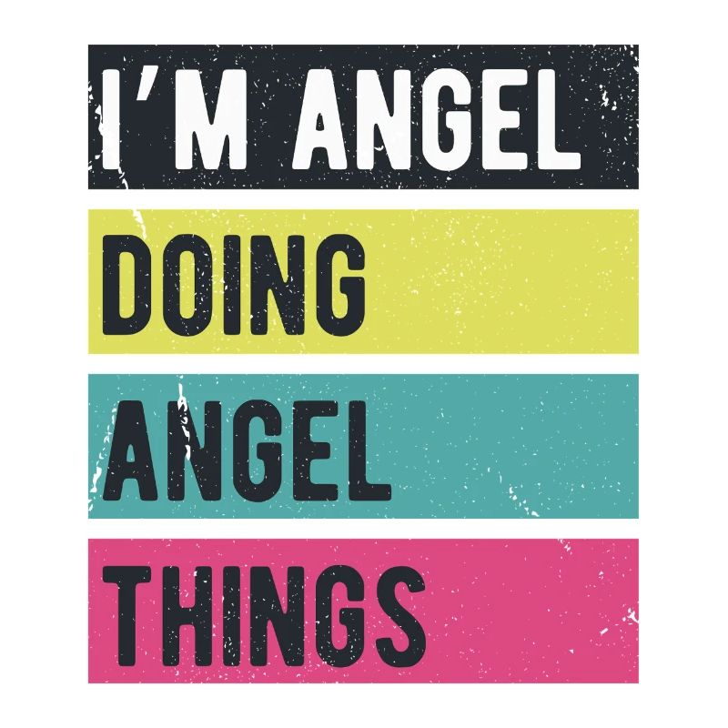 Ich bin Engel Mache Engel-Dinge Retro-Farben