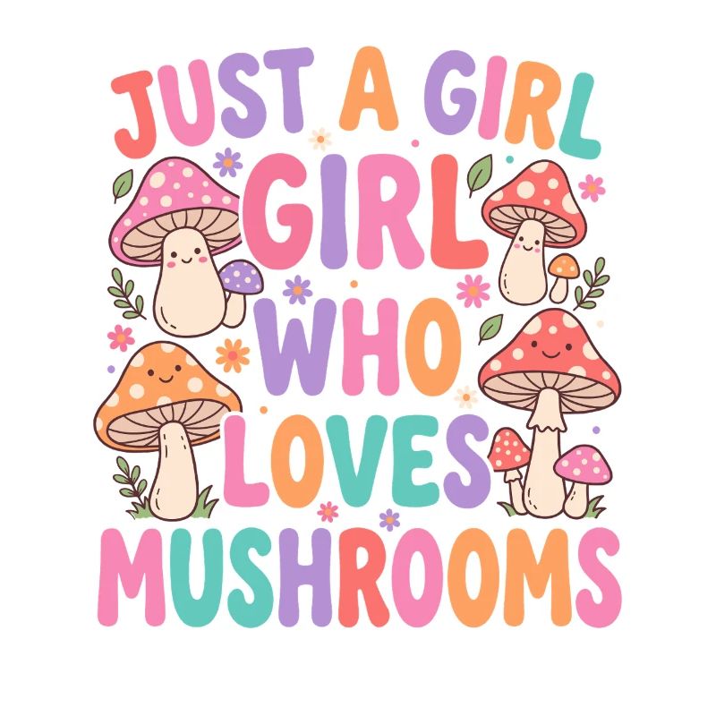 Nur ein Mädchen, das Pilze liebt