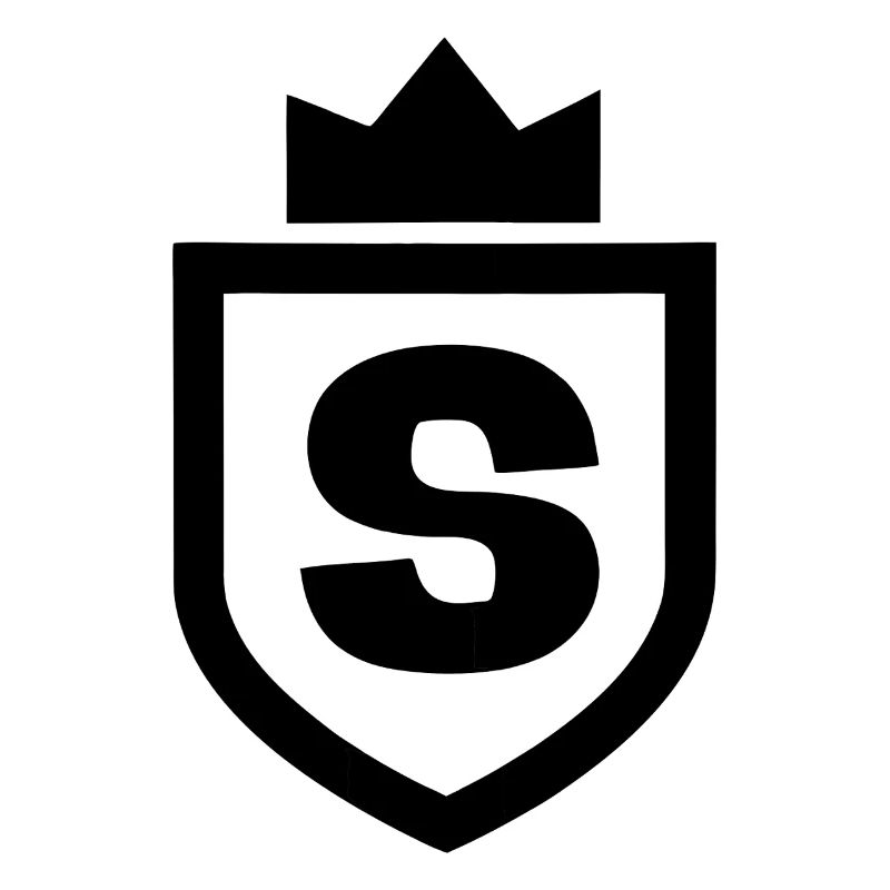 Adel Monogramm Wappen mit Schild Krone Buchstabe S