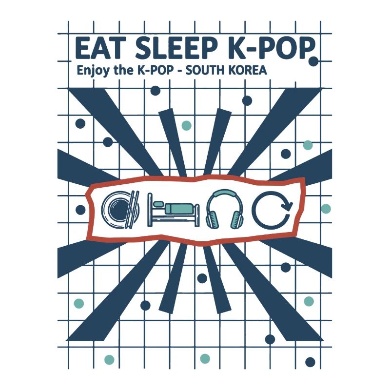 Mange, dors, K-Pop, profite du K-Pop, Corée du Sud, coréen