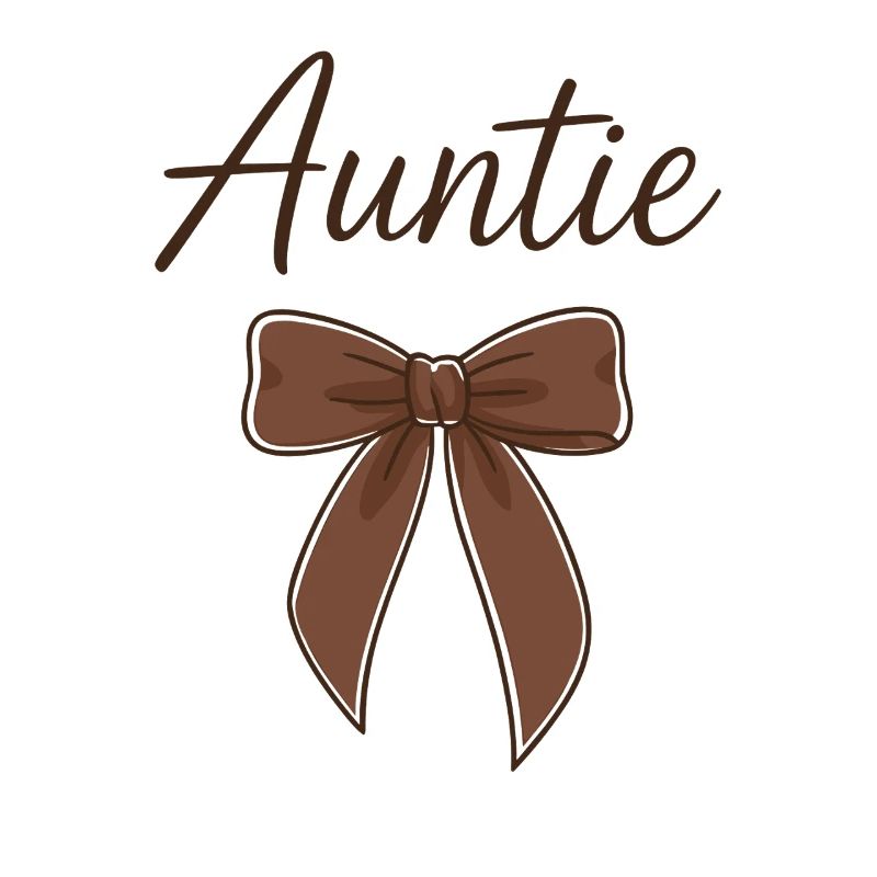Auntie Bow - Brown Script Bow