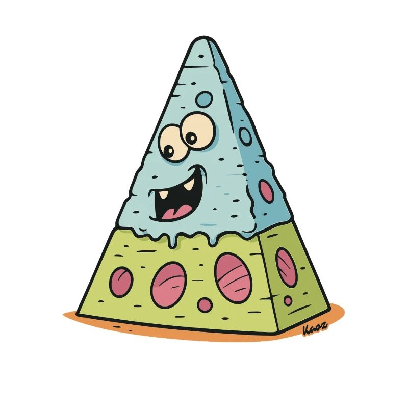 Visage riant du volcan de fromage