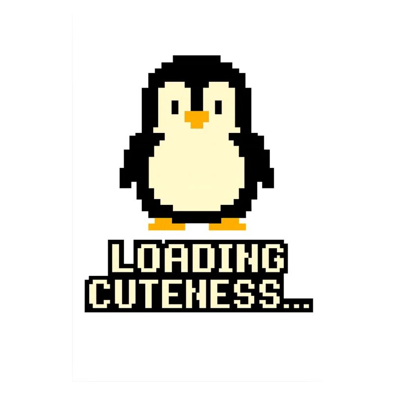 Mignonnerie de Pixel Penguin Charging