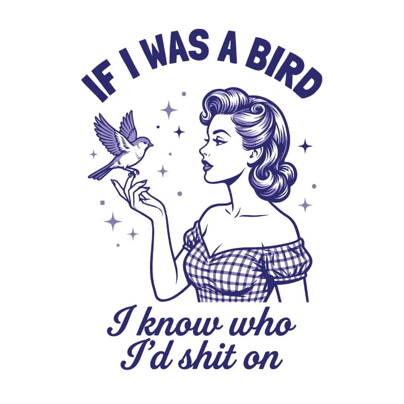 Echte Rache Vogel Retro Statement