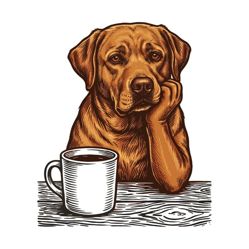 Echter Foxred Labrador Kaffee Morgenmuffel