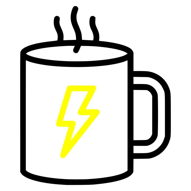Kaffeebecher Blitz Energie
