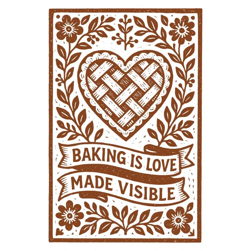 Baking is love | Baking Heart Vintage