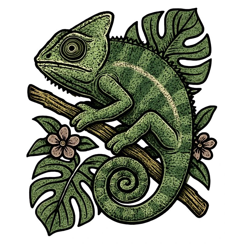 Chameleon in the Leaf Realm