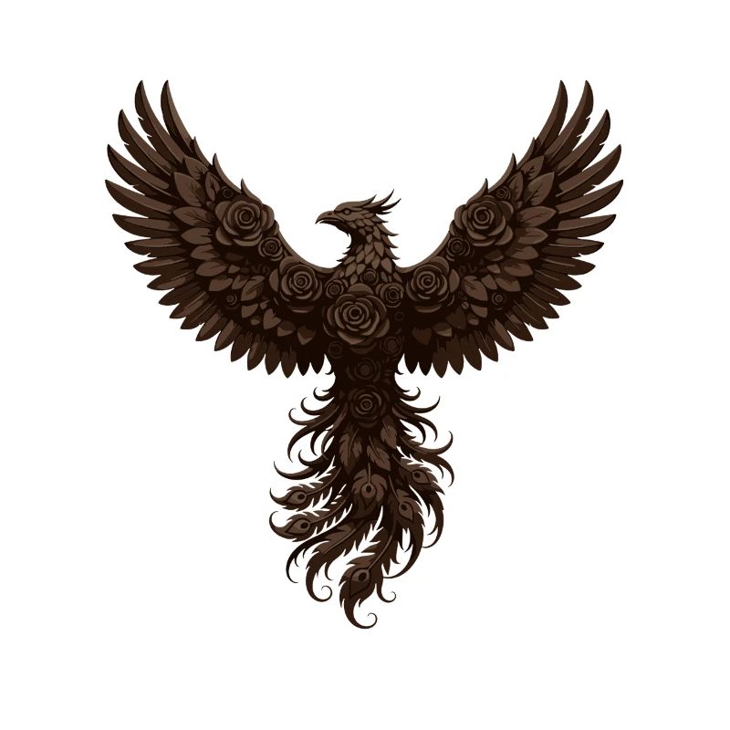 Dark brown rose phoenix