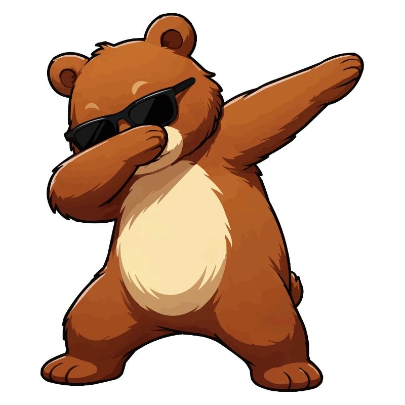Dab Bear avec des lunettes de soleil