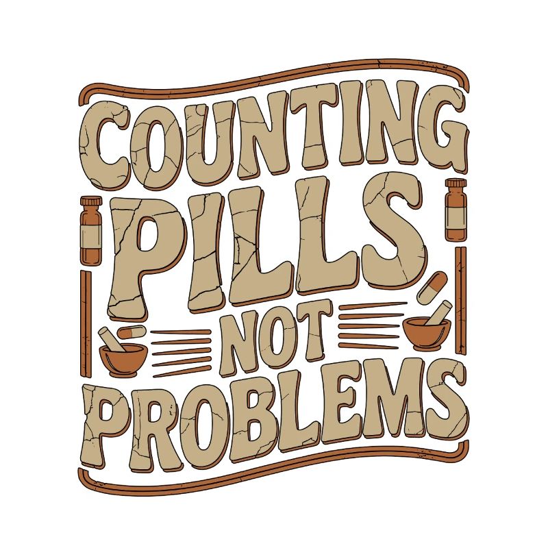 Pharmacist Student Counting Pills Pharmacy Trainee