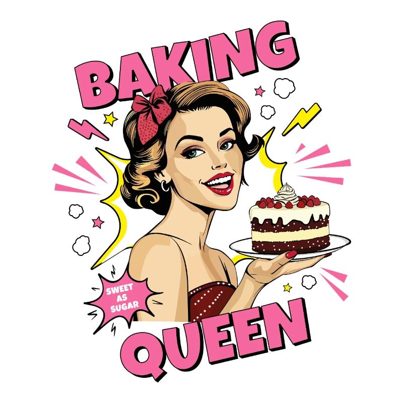 Baking Cake Baking Queen Baking Fairy Baker Pop Art