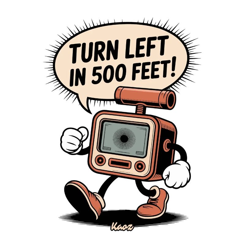 Dispositif de navigation avec indicateur de virage