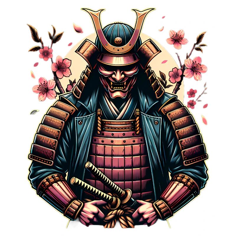 Blossom Samurai Mask Armor